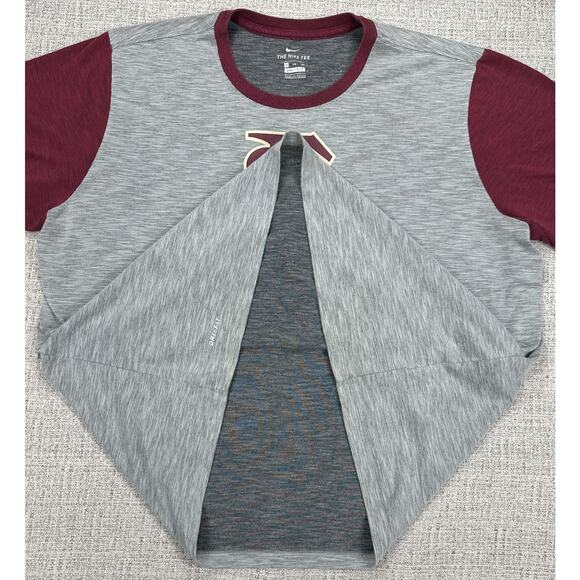 Florida State Seminoles Shirt Mens 3XL Gray Maroon NCAA Ringer Dri Fit Nike - Picture 4 of 10
